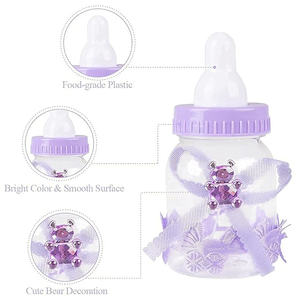 Mini bouteille boîte-cadeau de bonbons pour bébé douche nouveau-né baptême fête d'anniversaire-garçons et filles décoratif mangeoire Style conteneur - Product Image 2