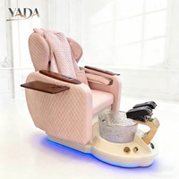 Fauteuil de pédicure professionnel robuste avec système de jets de bain à remous en cuivre et plastique, drainage automatique pour massage des pieds et soins de beauté