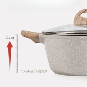 Pentola Rotonda in Alluminio e Ceramica Antiaderente da 24CM per Zuppe e Casseruole - Product Image 3