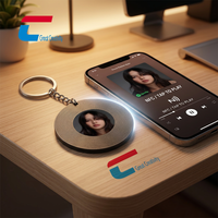 Llavero de Acrílico Programable con Impresión UV Personalizada, Mini Álbum NFC, Disco de Vinilo NFC