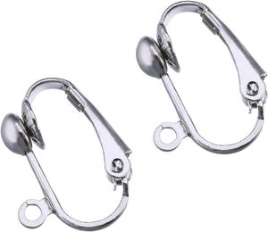 Convertidor de pendientes de clip Bememo con anilla de fácil apertura para hacer pendientes DIY y convertir cualquier arete o pendiente perforado en un clip plateado. - Product Image 1