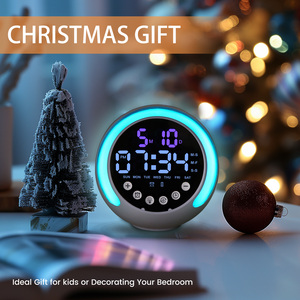 Hỗ trợ TF thẻ AUX âm thanh Hifi Bass Stereo hệ thống âm thanh không dây Soundbar rạp hát tại nhà màu xanh răng loa đồng hồ báo thức nhựa - Product Image 6