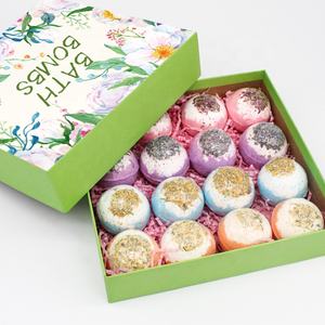 Personnalisé 16 Pcs/Box Échantillon Fourni Fleurs Séchées Pétales Parfumées Rose Lavande Végétalien 100% Naturel Fleur Organique Bombe Effervescents Pour Le Bain - Product Image 2