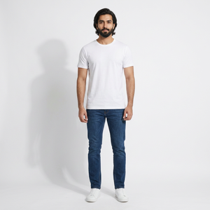 T-shirt à col rond en coton 100% pur respirant avec logo personnalisé OEM imprimé et broderie pour thème de réunion de classe, couleur blanche - Product Image 2