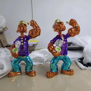 Scultura Artistica Personalizzata Galvanizzata 40CM, Decorazione Popeye, Statue di Popeye, Arredamento Fai-da-Te per la Casa - Product Image 2