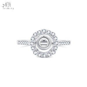 Bague personnalisée en or 18 ct semi-monté bijoux haut de gamme en diamant naturel avec un design classique élégant pour les mariages - Product Image 2