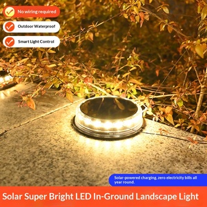 Lámpara Solar LED Subterránea para Jardín, Patio, Césped, Exterior, Enchufable, Impermeable, para Paisajismo - Product Image 1