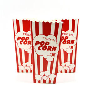 Contenedor de palomitas de maíz desechable, ecológico, biodegradable, con impresión personalizada, para fiestas, caja para hamburguesas, caja para palomitas de maíz y papas fritas - Product Image 1