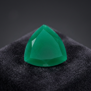 Precio de fábrica al por mayor, alta calidad, 6mm, trillones de corte, piedras preciosas naturales de ónix verde/rojo/Negro, piedras sueltas facetadas certificadas IGI - Product Image 3
