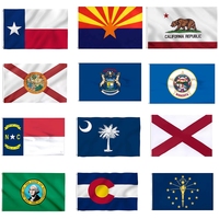 Drapeau de la Géorgie personnalisable, épaissi et durable, 3x5 pieds, en polyester écologique, pour usage extérieur, impression numérique pour les grands États-Unis
