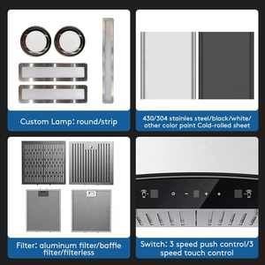 <strong>Kitchen</strong> Cooker Slim Line Exhaust <strong>Island</strong> Good Price Auto Clean Restaurant Commercial Lamp <strong>Fan</strong> <strong>Extractor</strong> Range <strong>Kitchen</strong> Hood - Product Image 5