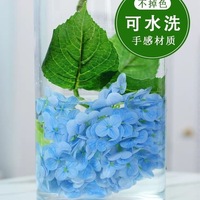 Tige d'hortensia artificielle réaliste en soie douce de haute qualité, vert clair, toucher réel, 196 pétales blancs, pour décoration de mariage, maison et jardin