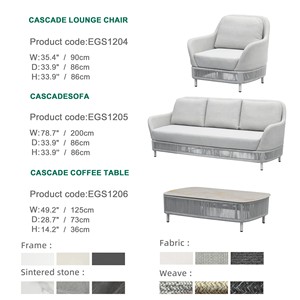 <span class=keywords><strong>Set</strong></span> Divano da <span class=keywords><strong>Giardino</strong></span> Express Garden di Lusso, Divano da Esterno <span class=keywords><strong>Moderno</strong></span> in Corda Intrecciata per Patio, Balcone e Terrazza - Product Image 3