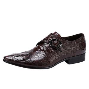 Chaussures en cuir formelles pour hommes de haute qualité, nouvelles, chaussures de mariage décontractées en cuir véritable - Product Image 5