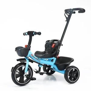 Triciclo Multifunzionale in Plastica per Bambini con Manubrio per Genitori e Cestino Portaoggetti per Giochi all'Aperto - Product Image 3
