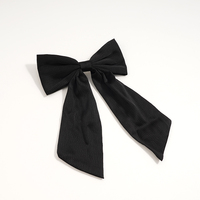 Offre Spéciale – Élégantes Barrettes de Luxe en Satin avec Nœud et Long Ruban, Pinces à Cheveux en Métal et Plastique pour Femmes, Accessoires pour Cheveux
