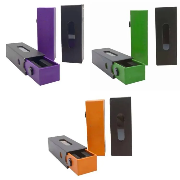 Resistente à criança Sustentável 100% Reciclável Slim Cardboard 0.5ml 1ml Cart Box Embalagem Com Botão De Imprensa e Inserção De Espuma