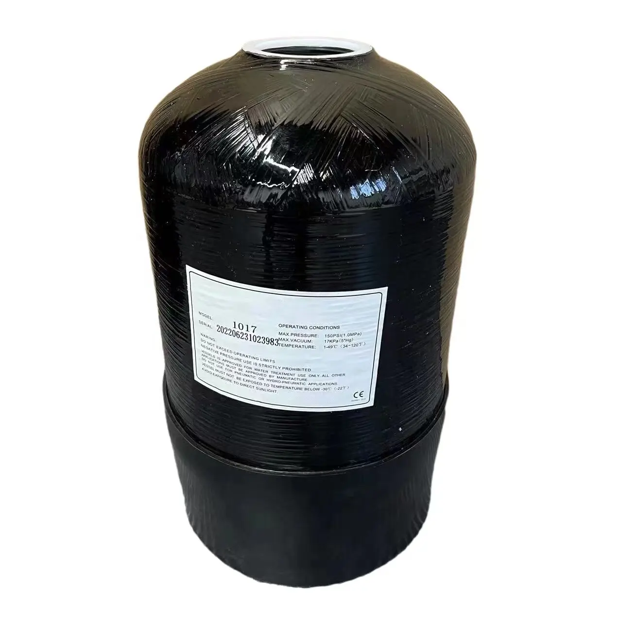 0613,0617,0635,817,1017 Fiber Glass FRP tank Black colour for water filter water treatment tank for softener & medium filter