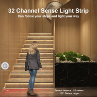Contrôleur intelligent à capteur de présence humaine pour éclairage d'escalier - Lumière LED cascade pour escalier à 32 marches avec éclairage progressif 1002