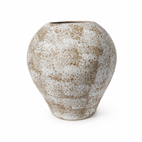 Vase sphérique en céramique texturée Art Déco, finition vieillie, support moderne décoratif pour fleurs séchées, logo personnalisé, pour la maison, le salon, Pâques