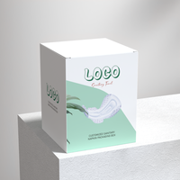 Boîte de papier pour serviettes hygiéniques jetables écologiques Boîte biodégradable volumineuse en coton doux Boîte pour serviettes hygiéniques pour femmes