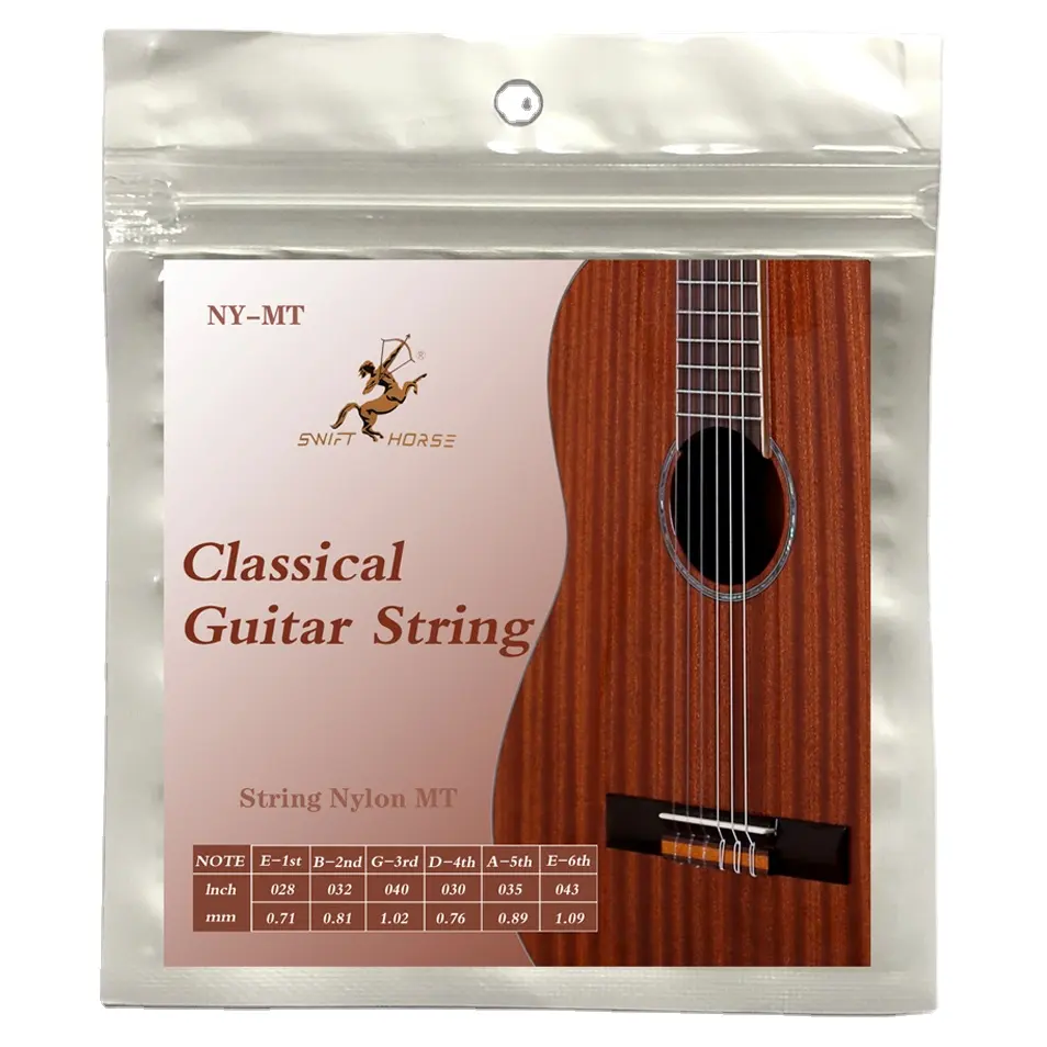 Hot Bán Đàn Guitar Phụ Kiện Đàn Guitar Cổ Điển Nylon Dây Chất Lượng Cao Đàn Guitar Dây Giá Thấp Bán Buôn Biểu Tượng Tùy Chỉnh