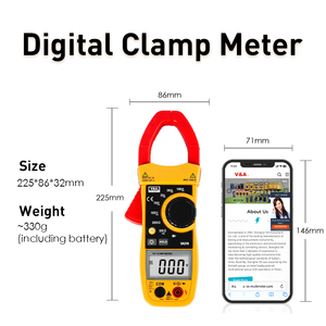 Hướng dẫn sử dụng phạm vi AC 1000 amps kỹ thuật số kẹp vạn năng Ampe Meter Điện Kỹ Thuật số điện kẹp Meter va310 - Product Image 5