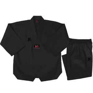 Uniforme de Taekwondo Negro con Logotipo Personalizado OEM, Precio de Fábrica, Ropa de Artes Marciales - Product Image 2