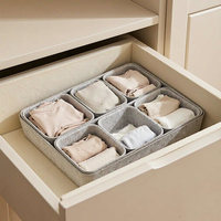Organisateur de chaussettes et sous-vêtements en feutre durable, boîte de rangement compacte pour chambre, placard, tiroir, armoire