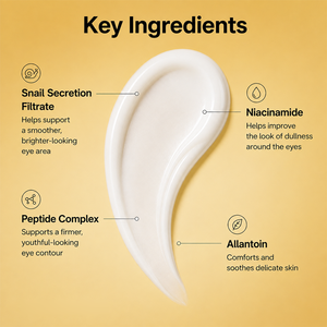 Sérum Contour des Yeux à la <span class=keywords><strong>Bave</strong></span> <span class=keywords><strong>d</strong></span>'<span class=keywords><strong>Escargot</strong></span> Hydratant, Raffermissant, Lissant et Nourrissant – Soin des Yeux Marque Blanche - Product Image 3