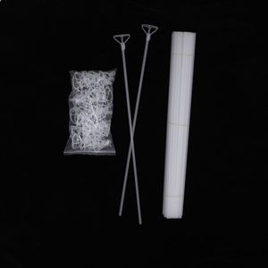 Bâtons porte-ballons blancs de 40 cm et 70 cm avec coupelle, accessoires de décoration pour ballons gonflables de mariage et d'anniversaire - Product Image 3