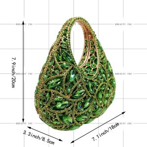 Women's Luxury Elegant Classic Fashion Diamond Rhinestone <b>Handbag</b> Top Handle Clutch Purse <b>Wedding</b> Party Evening Bag - Product Image 3