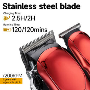 バーバーヘアコードレストリマー男性充電式USB電気プロヘアクリッパー - Product Image 3