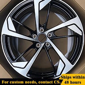 Jantes forgées en stock 18 19 20 21 pouces Noir brillant avec accents rouges 5x112 66,6 mm pour <span class=keywords><strong>Audi</strong></span> RS3 RS5 RS6 RS7 A3 A4 A5 A6 A7 - Product Image 2