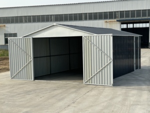 Garaje de cochera de 10x20 pies con puertas bloqueables Cochera de metal grande para herramientas de jardín de patio trasero doméstico - Product Image 4