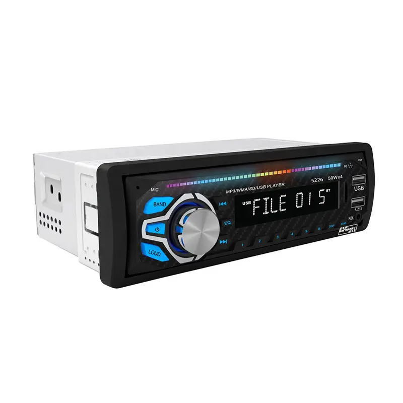 Lecteur Radio USB de voiture BT de haute qualité, récepteur Audio stéréo simple Din SD AUX MP3