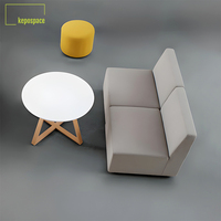 Canapé en tissu moderne en forme de S pour restaurant, hôtel, salle d'attente, bureau, mobilier commercial, canapé modulaire de réception