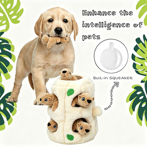 Jouet interactif Pawise pour animaux de compagnie : <span class=keywords><strong>Puzzle</strong></span> cachette pour <span class=keywords><strong>chien</strong></span>, jeu de labyrinthe pour l'auto-entretenissement et l'entraînement du QI (chipmunk, abeille, moufette) - Product Image 1