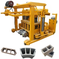 Machine à fabriquer des blocs creux en béton QT 40 3A avec PLC et moteur pour la production de blocs (type 'egg laying')