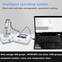 WEIAI Kit de test de qualité de l'eau de laboratoire 0.002pH digital 8 en 1 Multi Parameter TDS Sali Resistivity ORP DO Temp pH Conductivity Meter