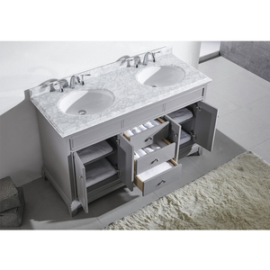 72Inch Transitional Bathroom <b>Vanity</b> with Wood <b>Mirror</b>& Water Resistant Design Durable Construction Double Sink Made in Vietnam - Product Image 3