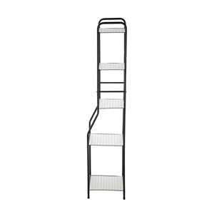 Torre de Almacenamiento Minimalista para Baño, de Hierro Negro Mate, con 5 Estantes para Toallas y Artículos de Baño, Buena Calidad - Product Image 2
