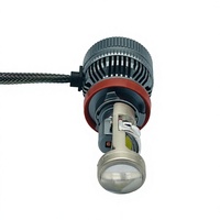 BBROY 6500K Mini Ampoule LED H11 avec Lentille de Projecteur Bi-LED 110W 13000LM pour Voiture, Mini Phare LED H11 avec Lentille de Projecteur Bi-LED