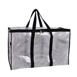 High Quality Large Capacity Polypropylene Woven Pack Moving Storage Bag Waterproof Duffel Bag with Sewing Technics - Product Image 1