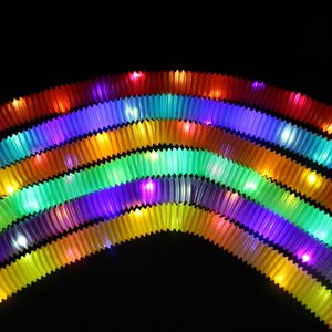 Stress Relieving Luminous Telescopic <b>Tube</b> Toy <b>LED</b> Light Water Pipe Color Pop Glow Lithium Ion Battery Lightsaber Kid's Gift Box - Product Image 5