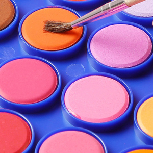 28 Colori <span class=keywords><strong>con</strong></span> 1 Pennello, Set di Acquerelli Solidi per Arte - Product Image 4