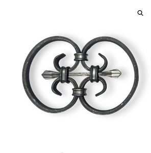 Adornos <span class=keywords><strong>de</strong></span> herreros 145x200mm Roseta cerrada <span class=keywords><strong>de</strong></span> doble rizo <span class=keywords><strong>para</strong></span> valla <span class=keywords><strong>de</strong></span> puerta Barandilla Balaustrada - Product Image 1