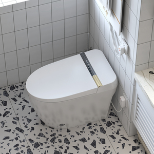 WC intelligent monobloc allongé à nettoyage automatique avec siège chauffant et télécommande – Prix de gros abordable - Product Image 2
