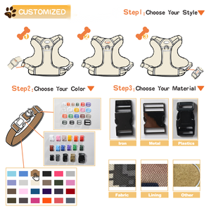 Gran oferta, arneses reflectantes para perros <span class=keywords><strong>K9</strong></span>, logotipo personalizado, arnés táctico ajustable sin tirones para perros grandes - Product Image 3