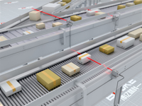 Capteur TOF haute précision longue portée 50 m, capteurs de déplacement laser RS485